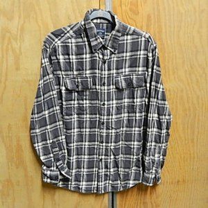 #1510, A6 Men's Faded Glory Plaid Long Sleeve Flannel Size Large 42-44